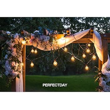 PERFECTDAY Solar String Lights, Shatterproof LED Solar